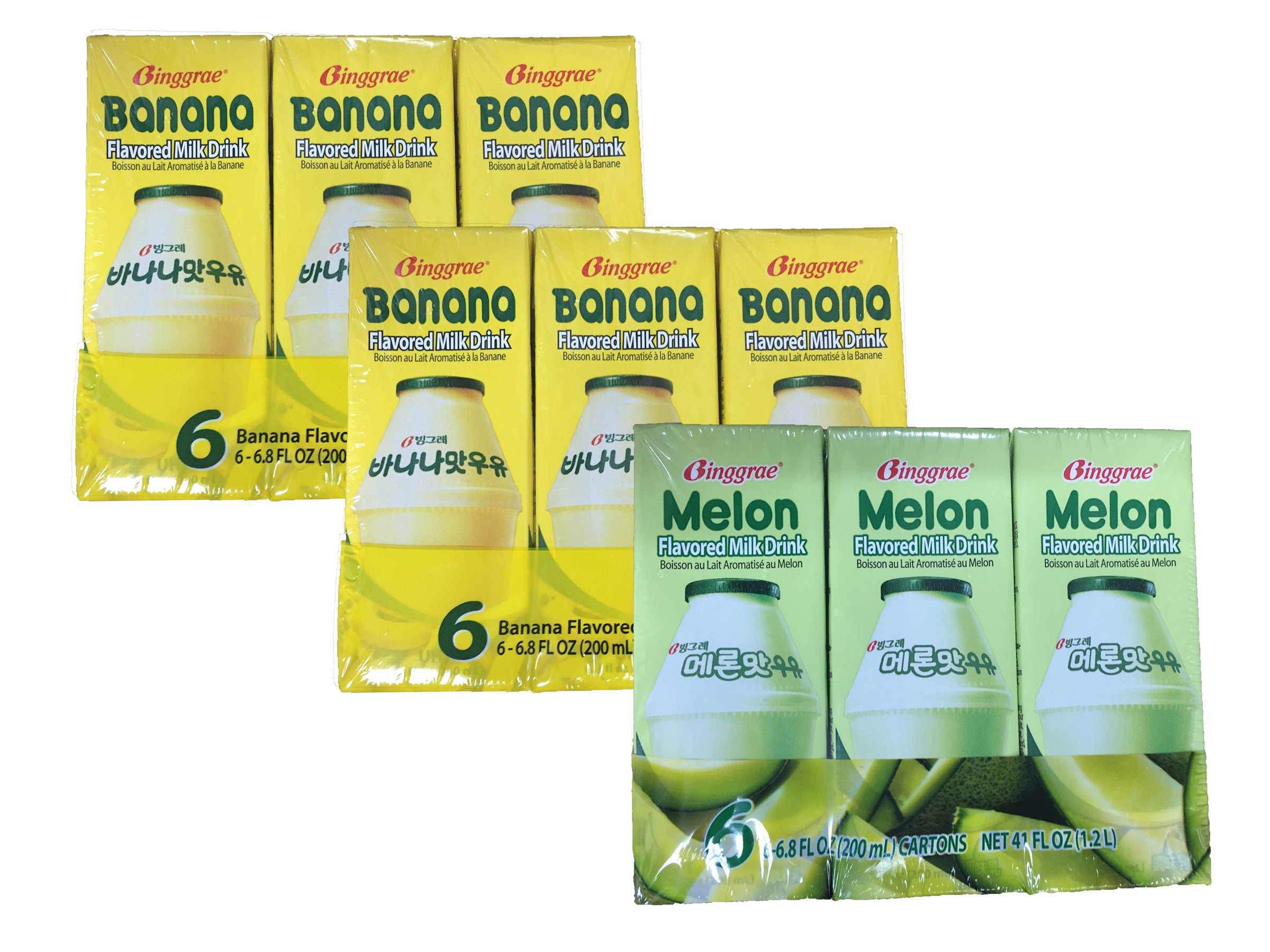 Amazon.com: Binggrae Banna Flavor Milk and Melon Flavor Milk (2